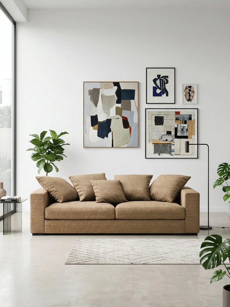 Диван Pilo Триместен-225φ 90β εκ-Sand