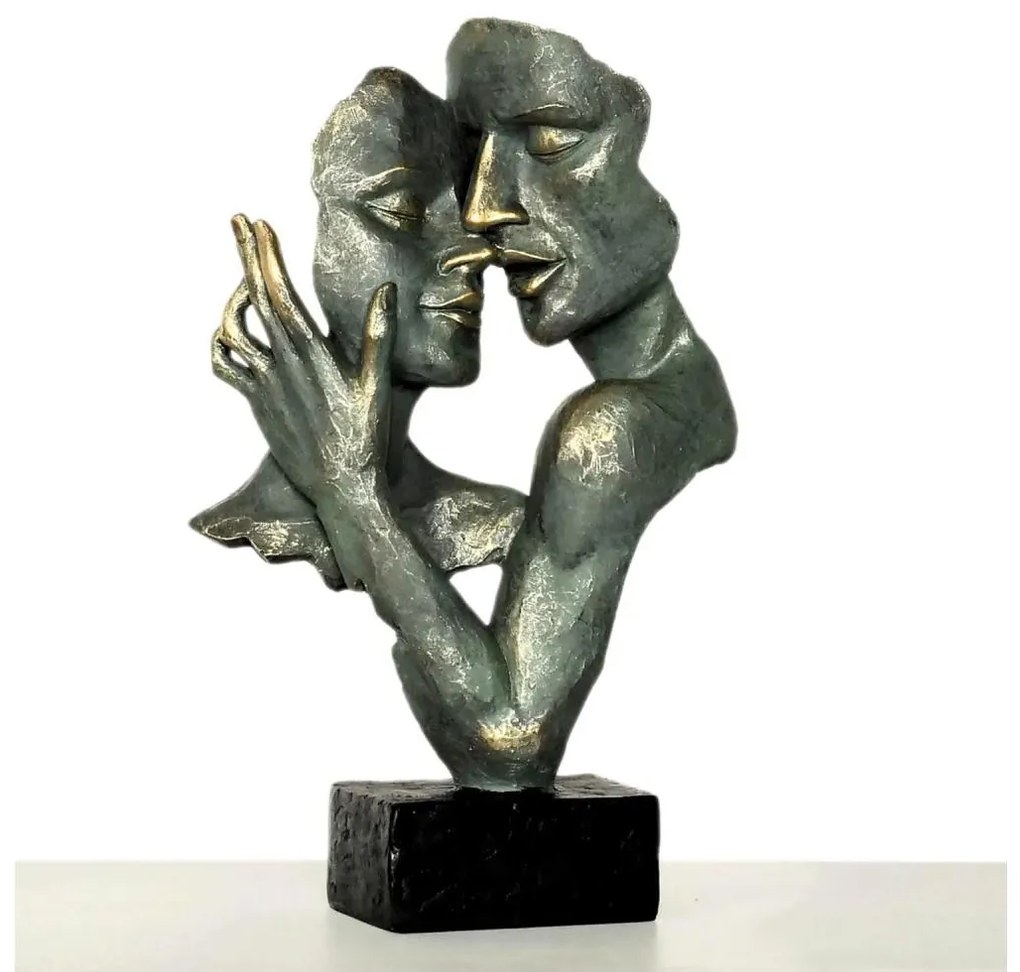 Настолна декорация 31,5x9,5x19 см, смола/патина