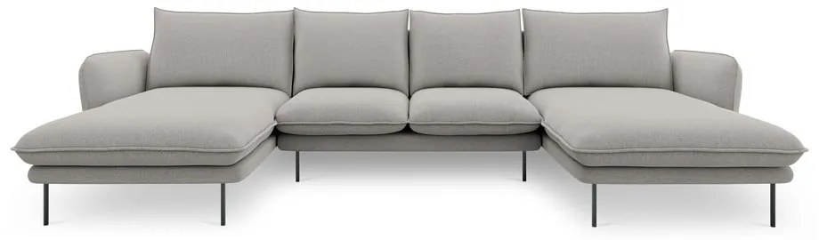 Светлосив U-образен диван Vienna - Cosmopolitan Design