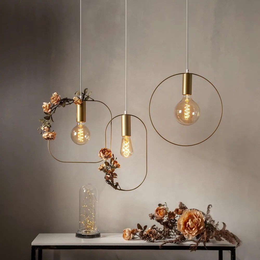 Висящо осветително тяло в златист цвят Shape – Star Trading