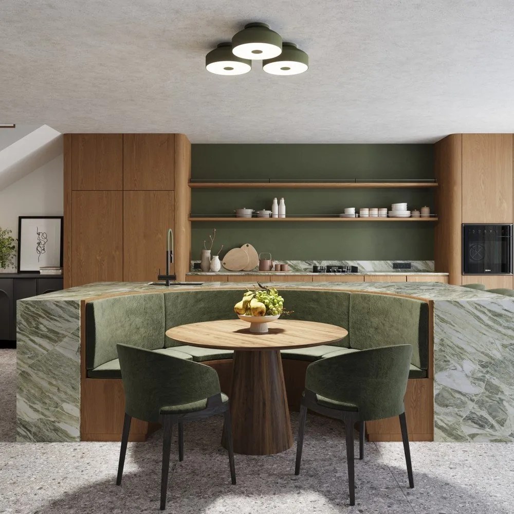 Зелено осветително тяло за таван Blacko – Sollux