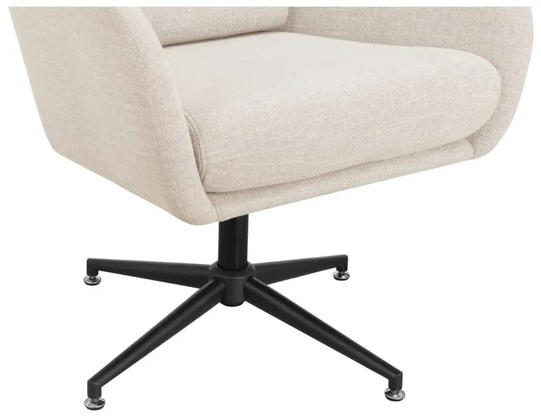 Бяло кадифено кресло Vanessa – Støraa