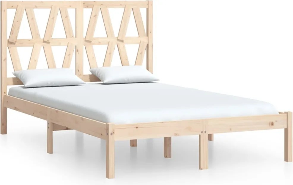 3103978 vidaXL Рамка за легло, бор масив, 140x190 см
