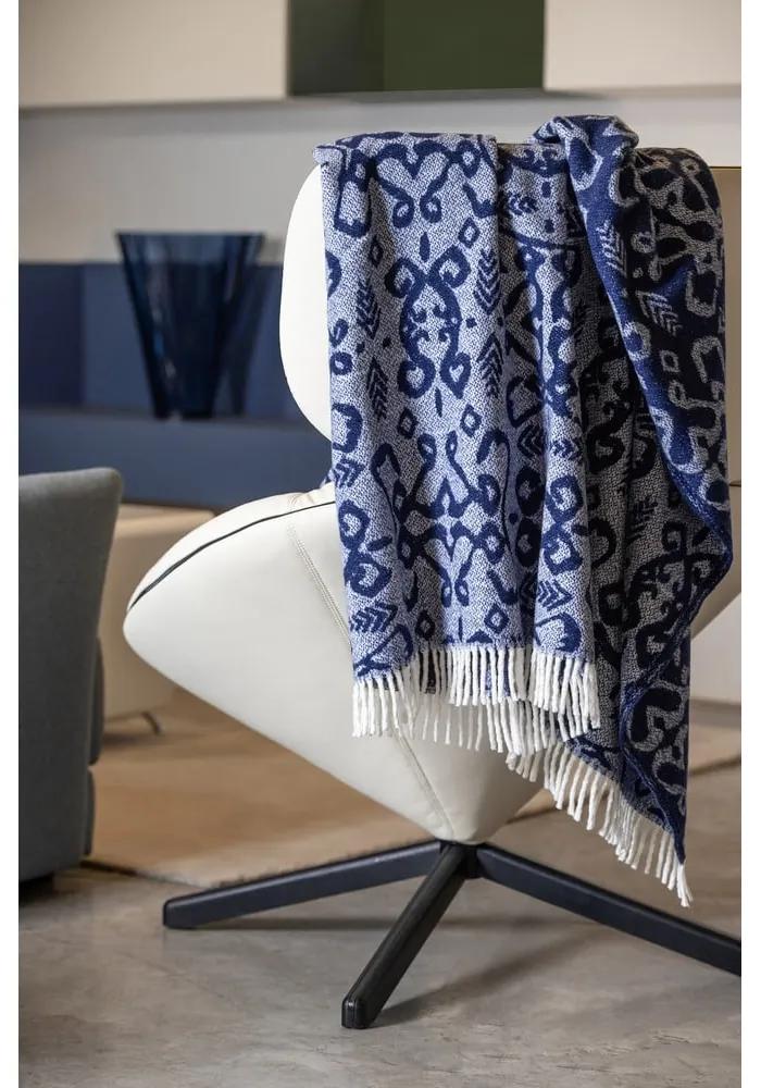 Синя плетка със съдържание на памук , 140 x 180 cm Mykonos - Euromant