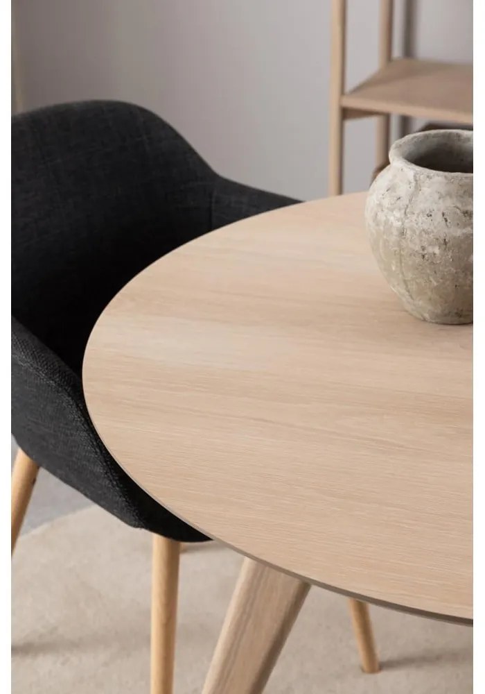 Кръгла трапезна маса с дъбов плот ø 100 cm Townsville – Actona