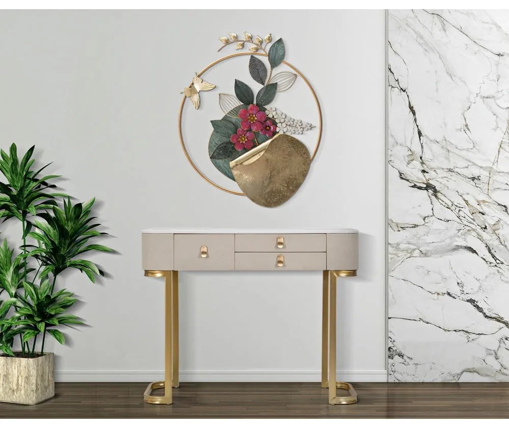 Конзолна маса в бежово-златисто 40x100 cm Beauty – Mauro Ferretti