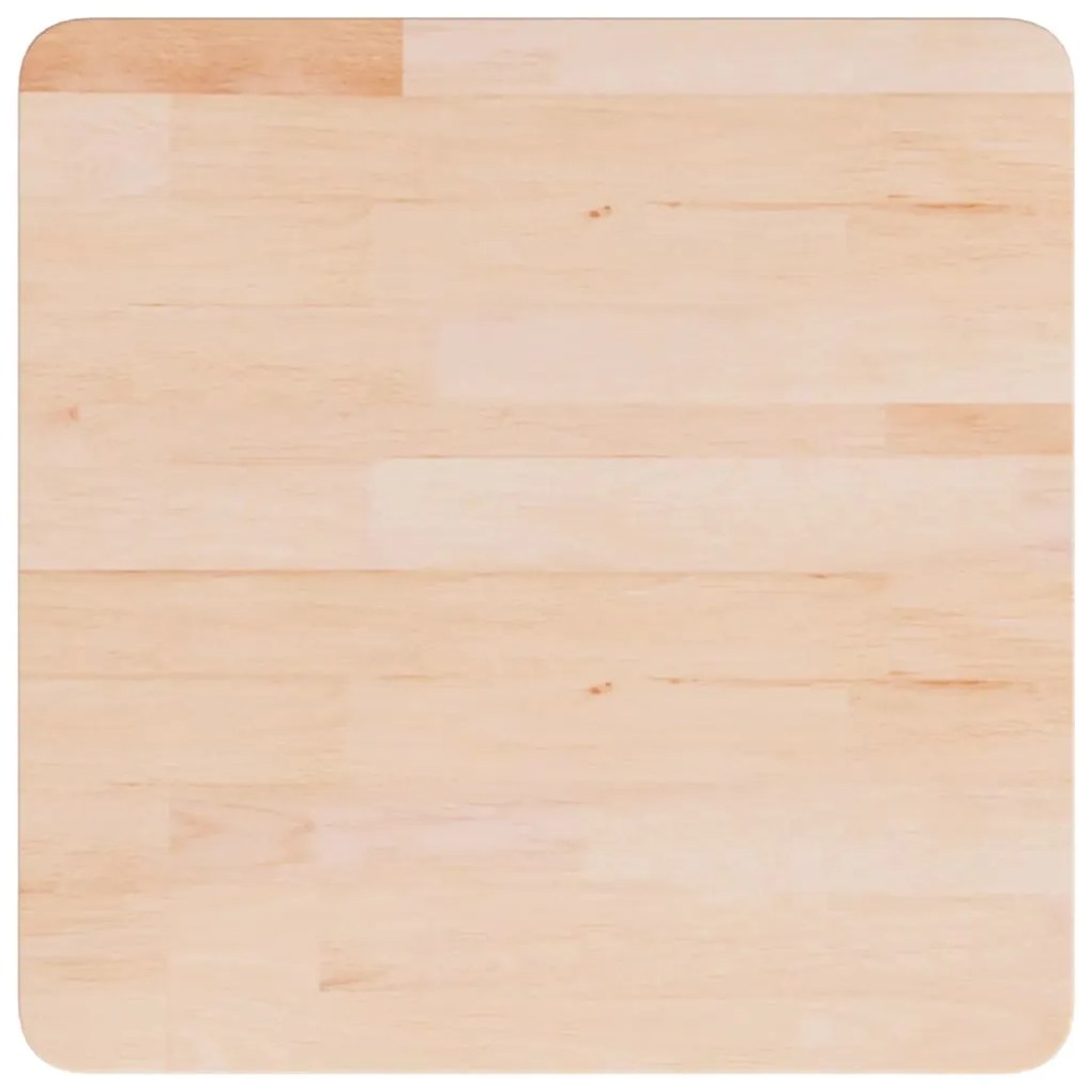 342943 vidaXL Квадратен плот за маса, 50x50x4 см, необработен дъб масив