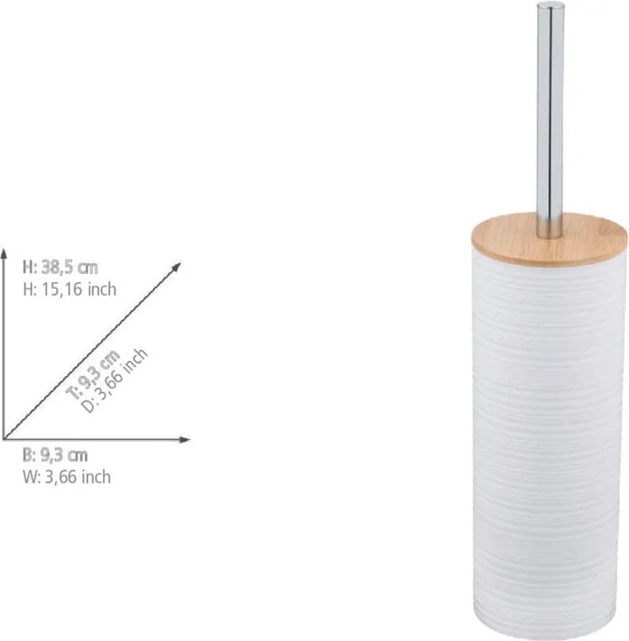 Бяла пластмасова четка за тоалетна Lyon – Allstar