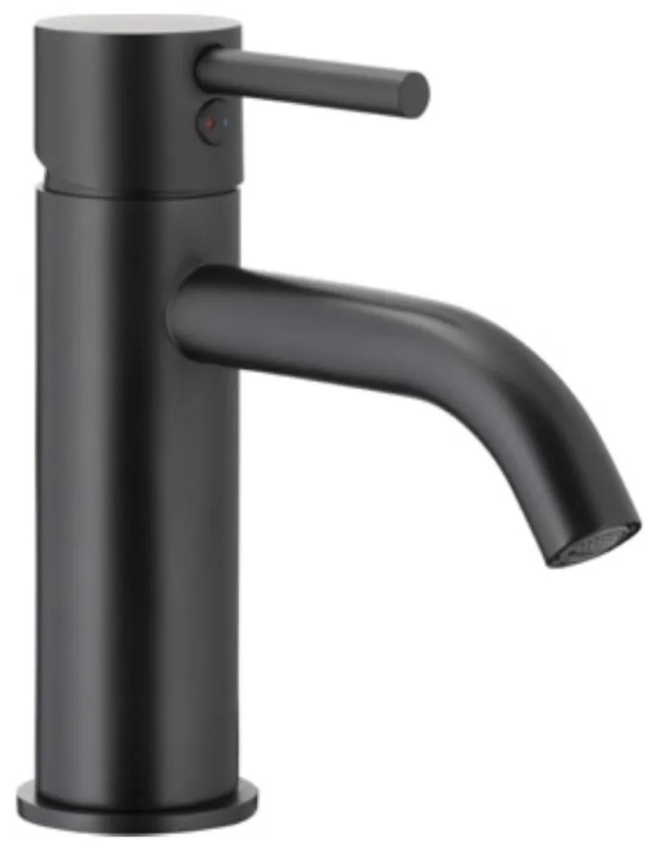 KFA Armatura 5822-815-81 - Кран за мивка + сифон NEDA 16,5 см месинг/черен