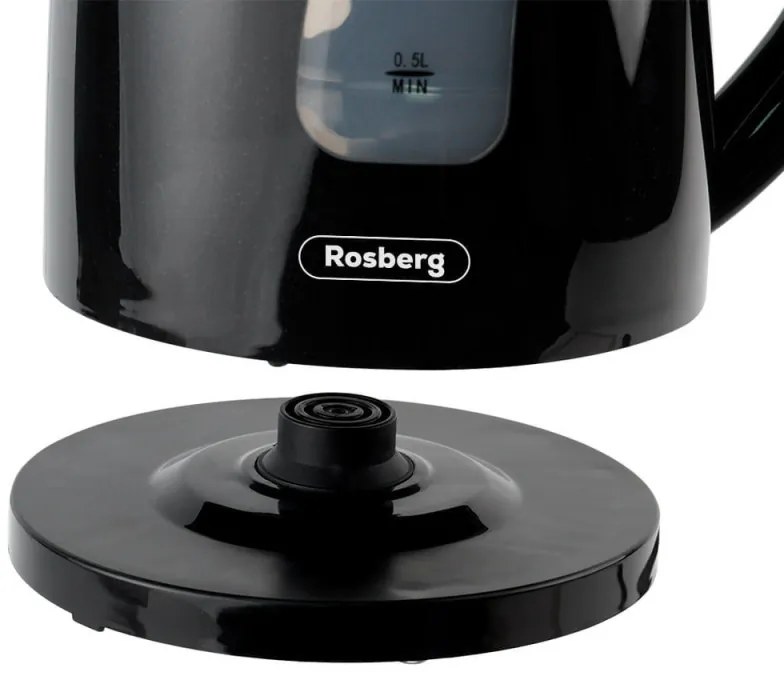 Електрическа кана Oliver Voltz OV51230B, 2200W, 1.7 л, Светлинен индикатор, Безжична, Черен