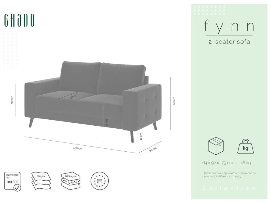 Тъмнозелен кадифен диван , 168 см Fynn - Ghado