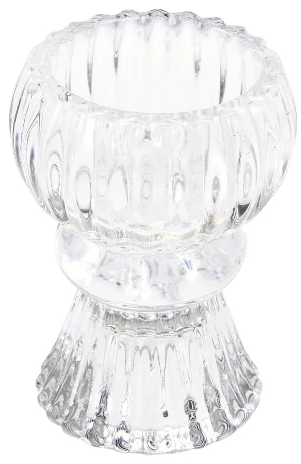 Нисък свещник от прозрачно стъкло - Rex London