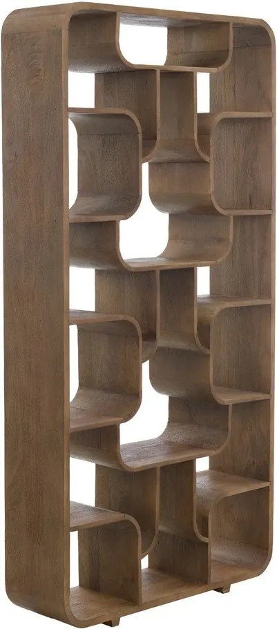 Стелаж от масивно манго в тъмно естествен цвят 100x200x30 cm Labare – Light & Living