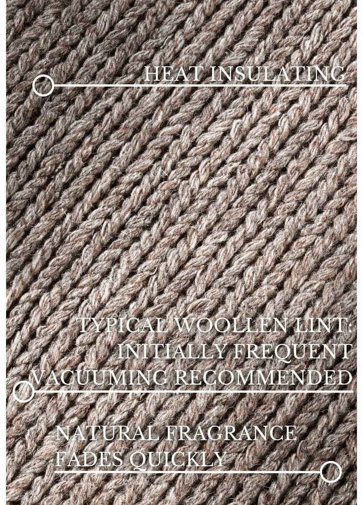 Светлокафяв ръчно изработен вълнен килим 80x150 cm Francois – Villeroy&Boch