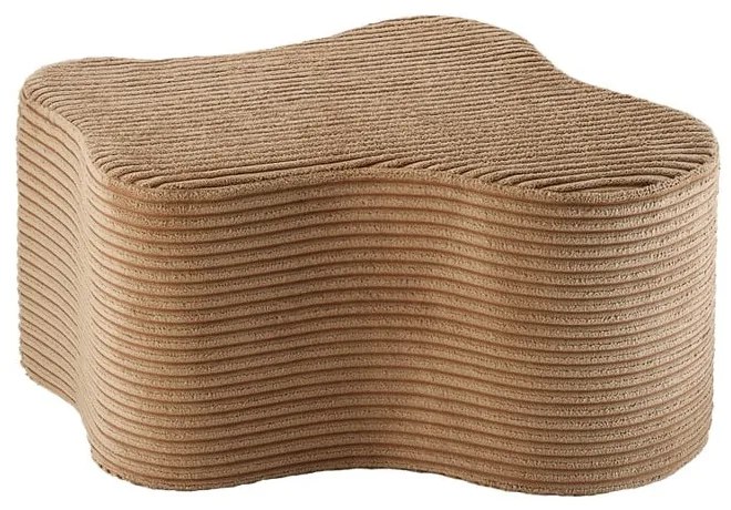 Кафяв детски пуф от рипсено кадифе Cloud – Wigiwama