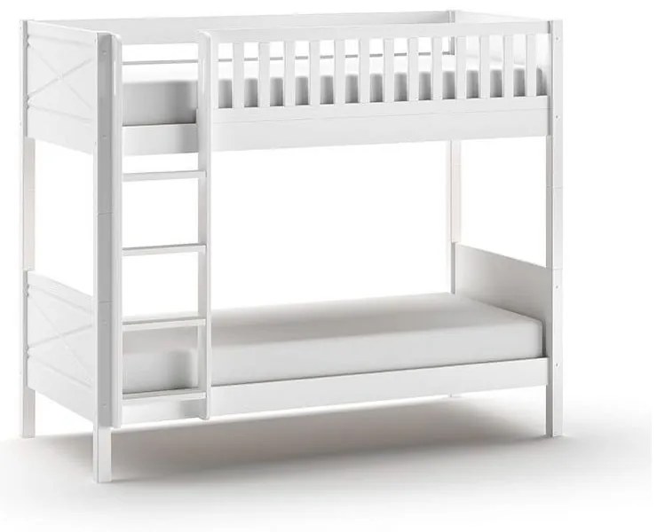 Бяло двуетажно легло за деца 90x200 cm Scott - Vipack