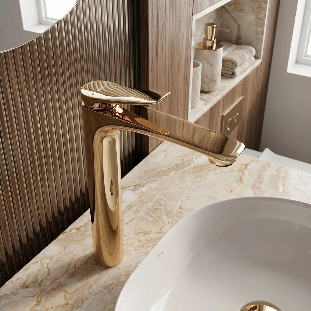 Смесител за мивка PREMIUM Rea Vision Gold High