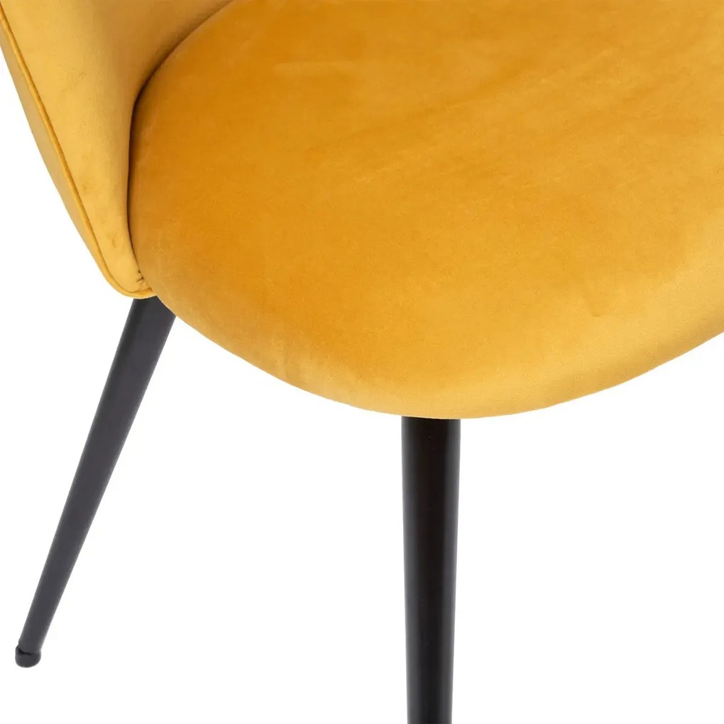 Трапезен стол atmosphera Slano, Велур - Кафяв