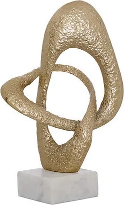 Декорация органична форма atmosphera Dana, 34.5 cm, Златист, Алуминий