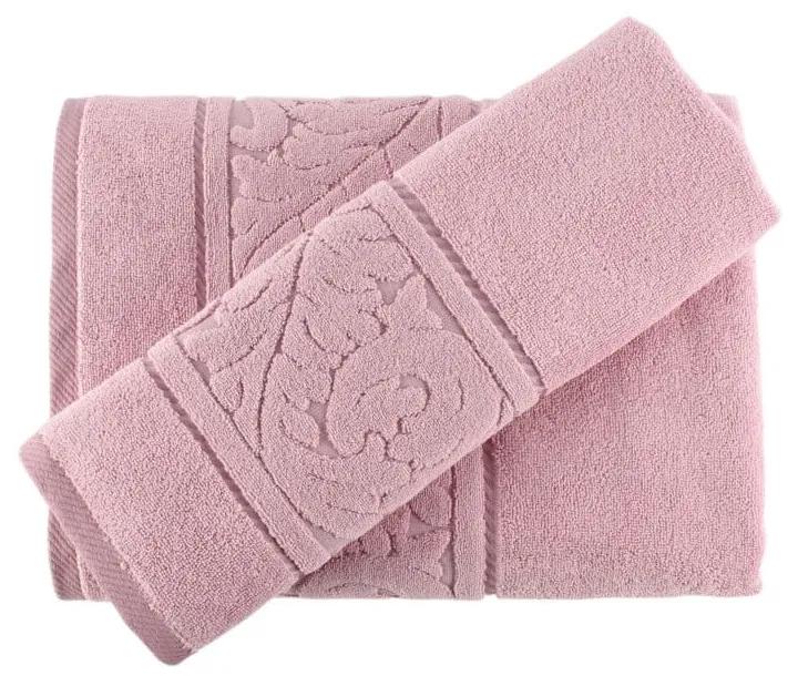 Комплект от розова кърпа и кърпа за баня Sultan - Foutastic