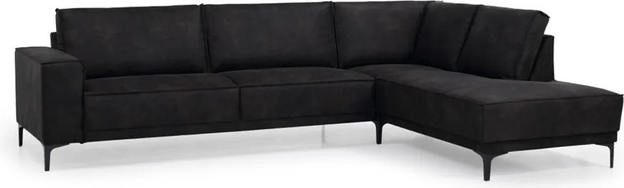 Тъмносив ъглов диван от изкуствена кожа (десен ъгъл) Copenhagen - Scandic
