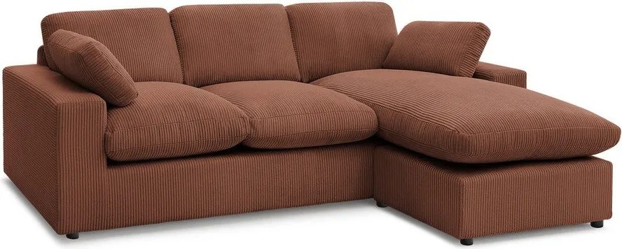 Оранжев ъглов диван от рипсено кадифе Belair – Bobochic Paris