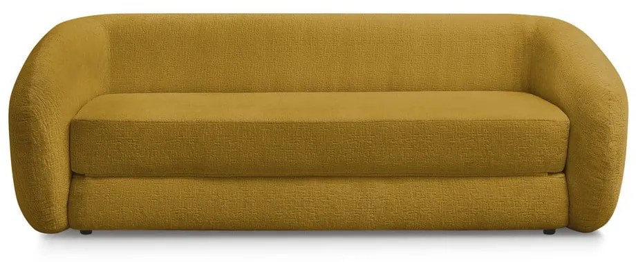 Шенилов сгъваем диван в цвят горчица 228 cm Neyo – Bobochic Paris
