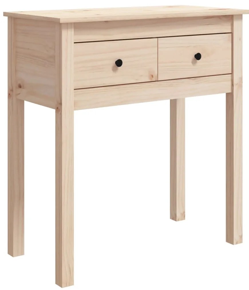 814609 vidaXL Конзолна маса 70x35x75 см борово дърво масив