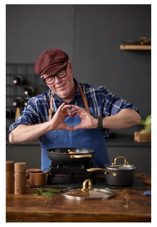 Алуминиево гърне с капак и незалепващо покритие подходящо за индукционен котлон 2,6 l – Holm