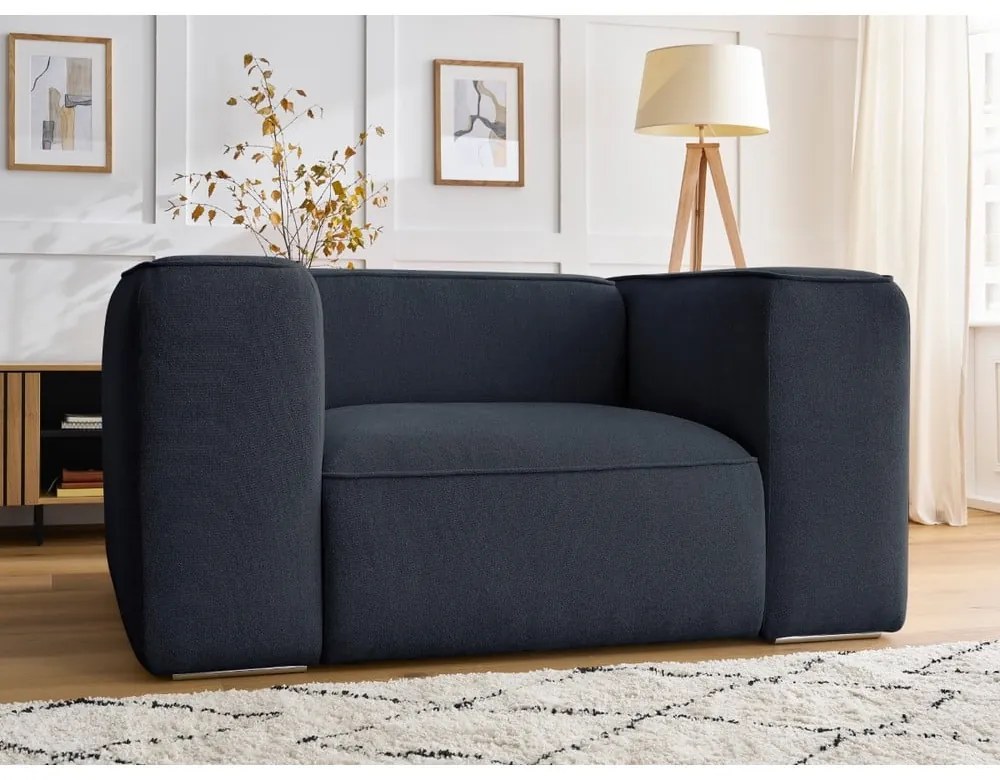 Тъмносиньо кресло Zephyr – Bobochic Paris