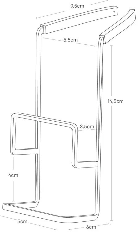Висяща метална поставка за гъба Tower – YAMAZAKI
