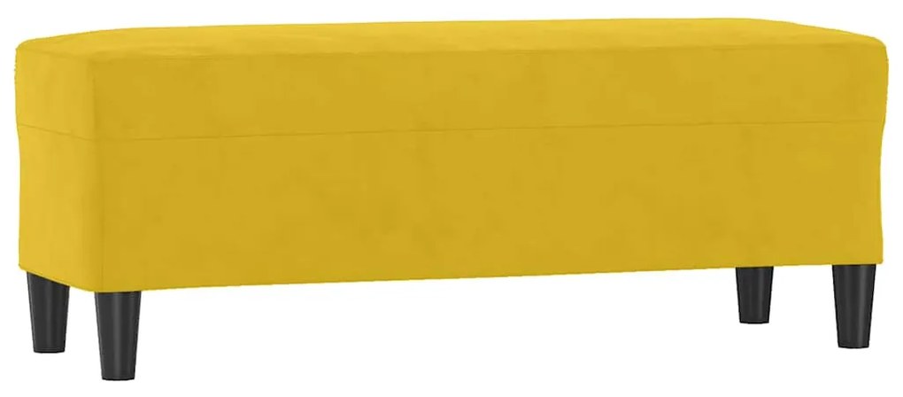 349427 vidaXL Пейка, жълта, 100x35x41 см, кадифе