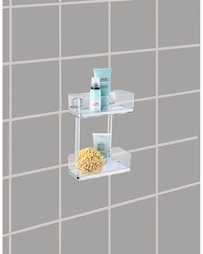 Самоносеща двуетажна етажерка Vacuum-Loc, 14 x 25,5 cm - Wenko