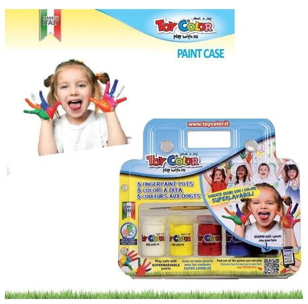 Бои за рисуване с пръсти Toy Color, 5 цвята