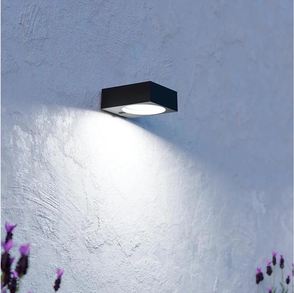 Eglo 901914-LED Соларно осветително тяло със сензор DARFANO LED/6,5W/3,7V 2000mAh черно