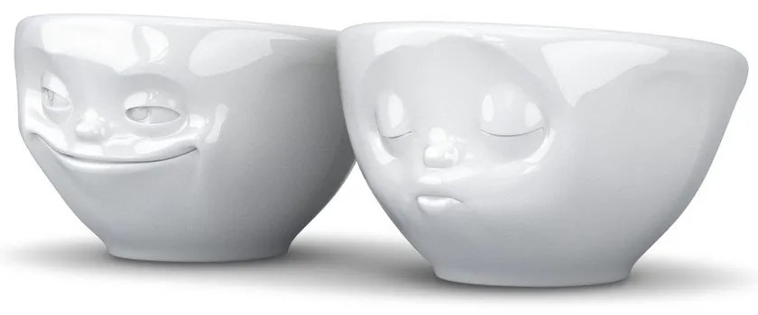 Бели порцеланови купички в комплект 2 бр. 100 ml Grinning & Kissing – 58products