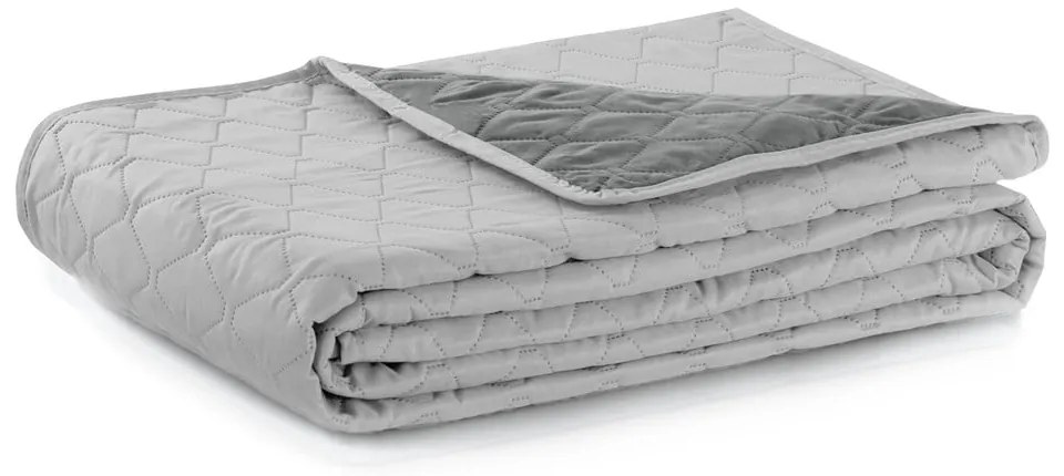 Сива двустранна покривка за легло от микрофибър , 240 x 260 cm Axel - DecoKing