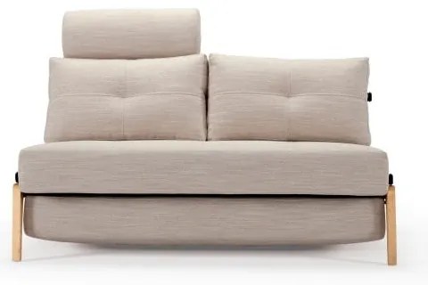 Пясъчно сив разтегателен диван, 96 x 167 cm Innovation Cubed Wood Linen Sand Grey