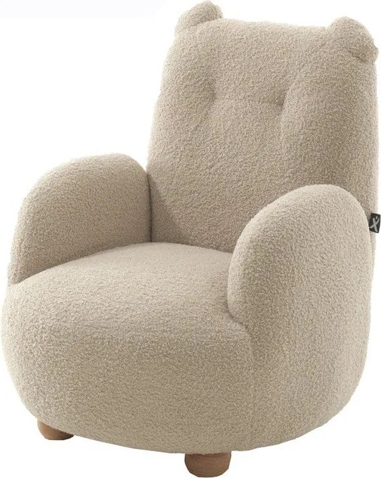 Бежов детски стол от прежда с примки от букле Rocky – Vipack