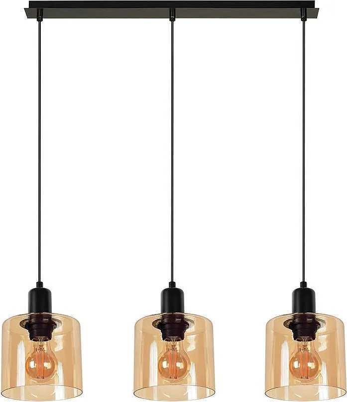 Пендел НИРА 1, черен/мед, 3xE27