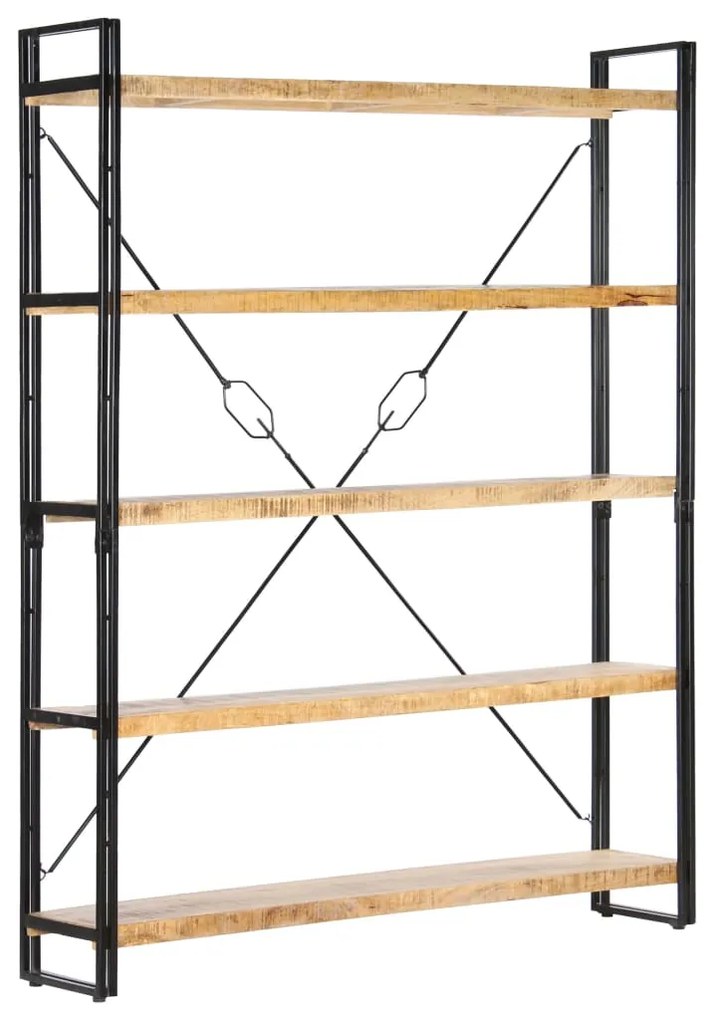 286580 vidaXL Библиотека с 5 рафта, 140x30x180 см, манго масив