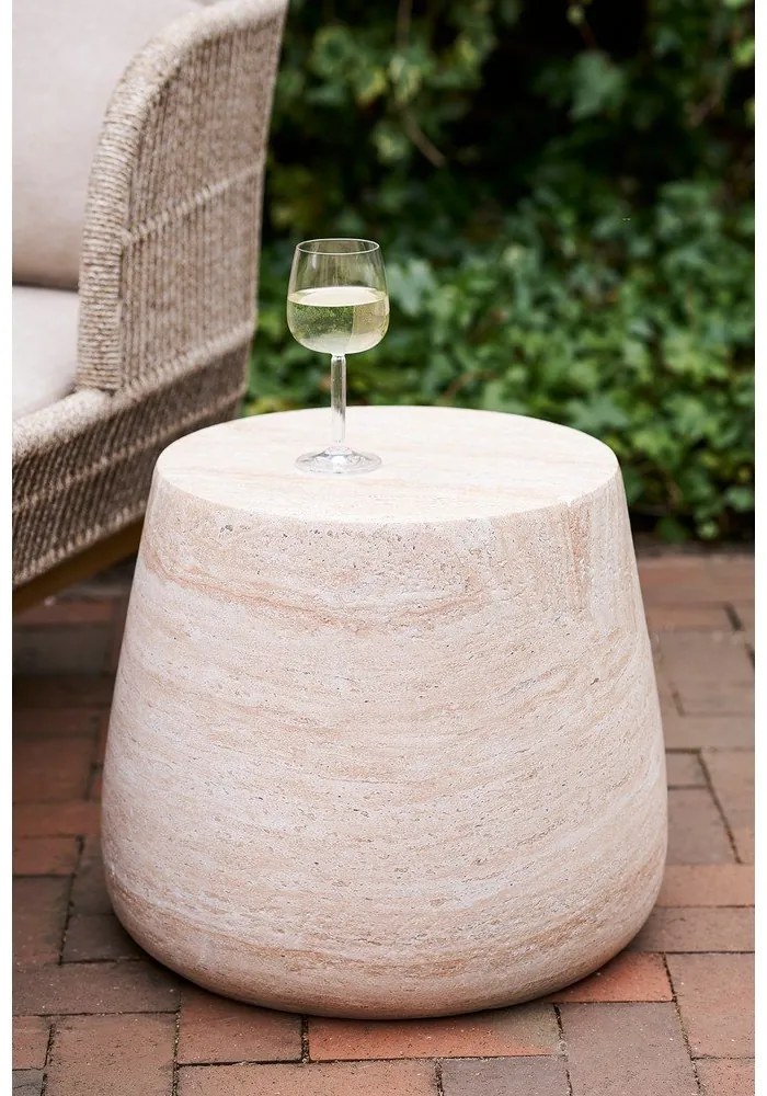 Каменна кръгла странична масичка ø 47,5 cm Bonn – House Nordic