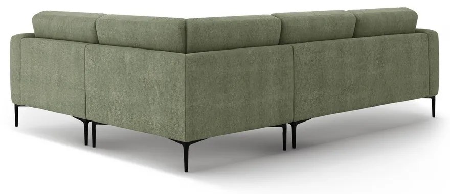 Зелен ъглов диван (десен ъгъл/L форма) Bemy – Micadoni