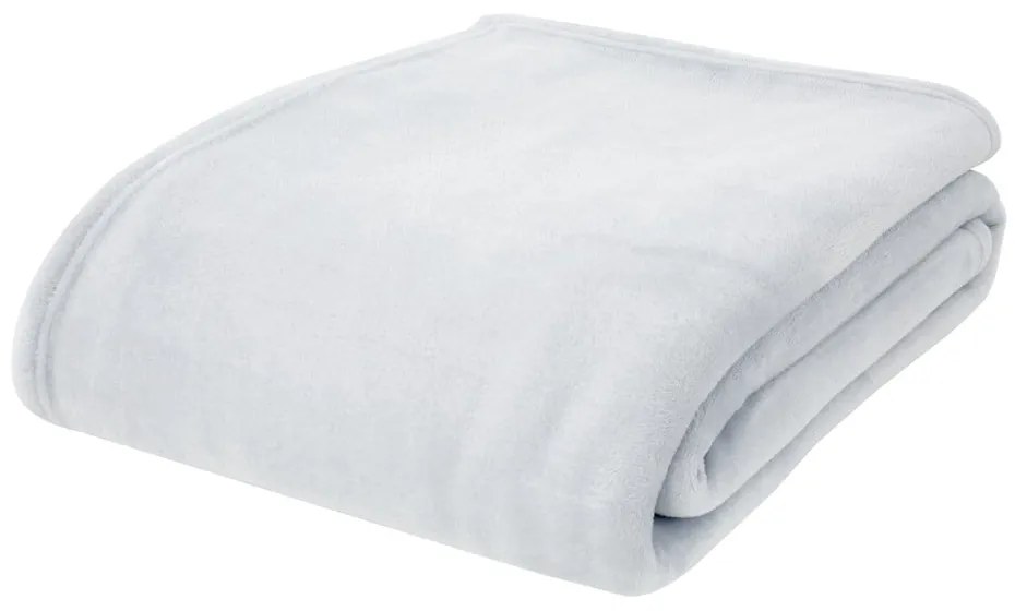 Светлосиво покривало за легло от микроплюш 200x240 cm Raschel – Catherine Lansfield