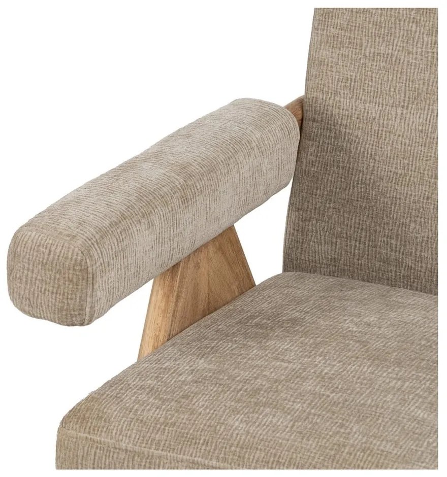 Бежово шенилово кресло Rest – Ixia