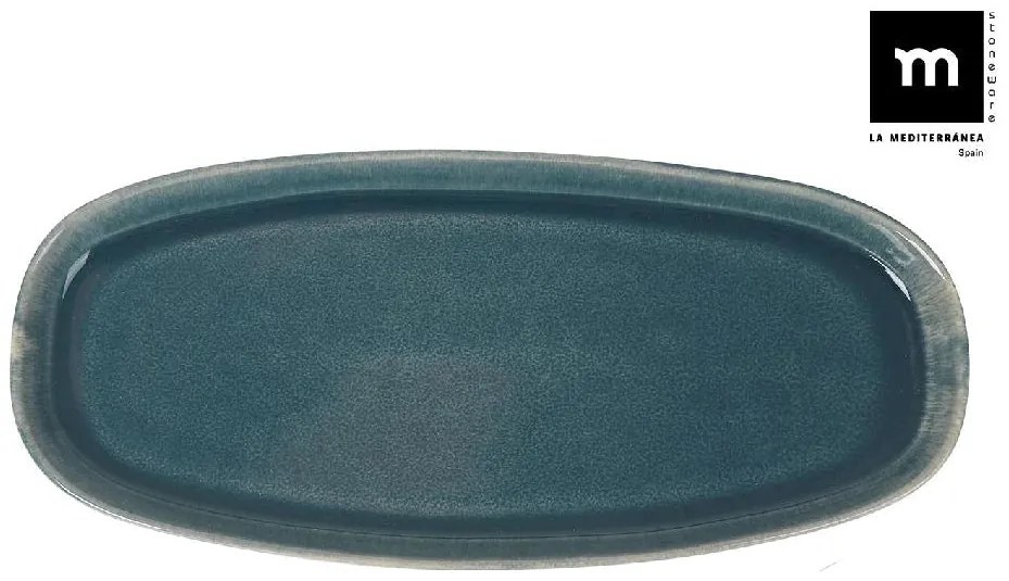 Плато овал LA MEDITERRANEA Ocean, 33х15х3 cm, Порцелан