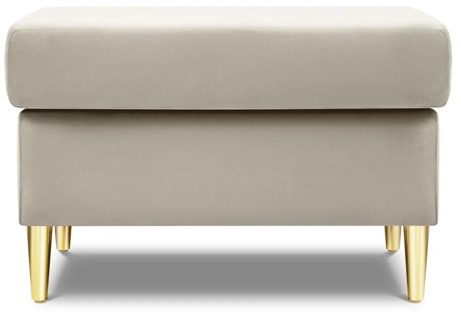 Бежова кадифена табуретка Kyoto – Cosmopolitan Design