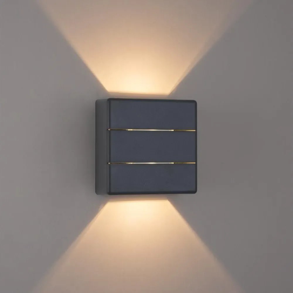 Brilagi -LED Външно стенно осветително тяло DOUBLERAY LINE LED/6W/230V антрацит IP54