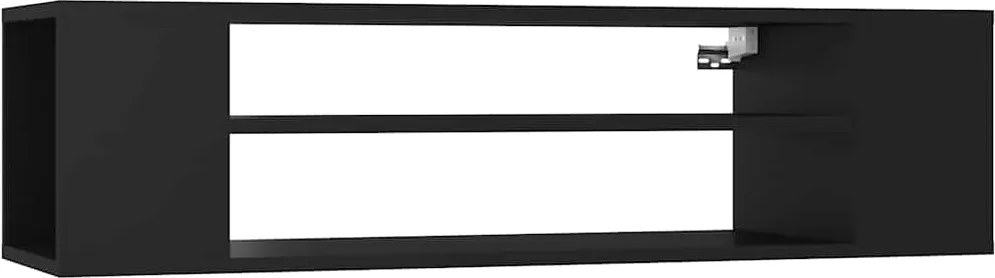 806230 vidaXL Окачен TВ шкаф, черен, 100x30x26,5 см, инженерно дърво