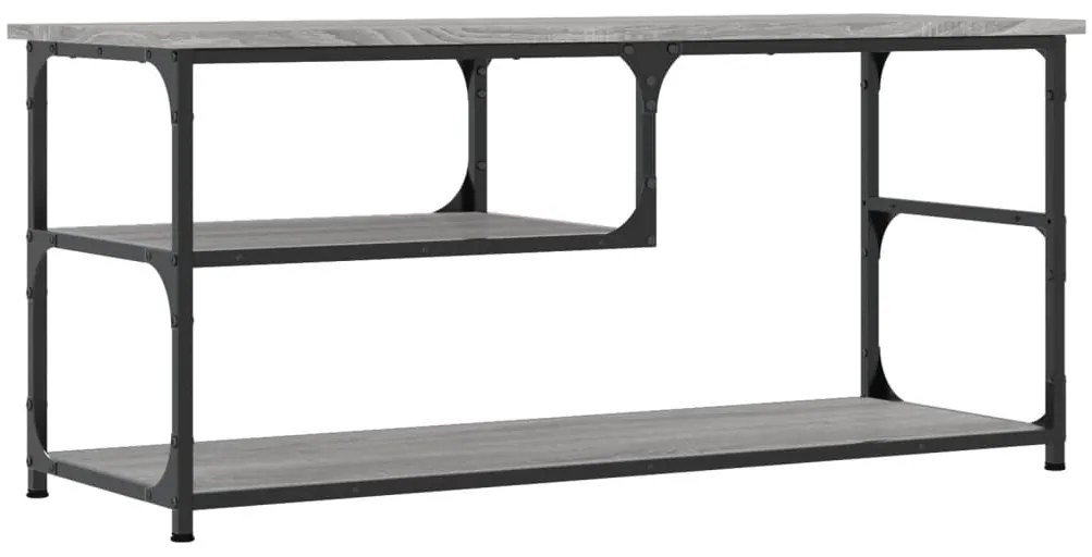 831826 vidaXL ТB шкаф, сив сонома, 103x38x46,5 см, инженерно дърво и стомана